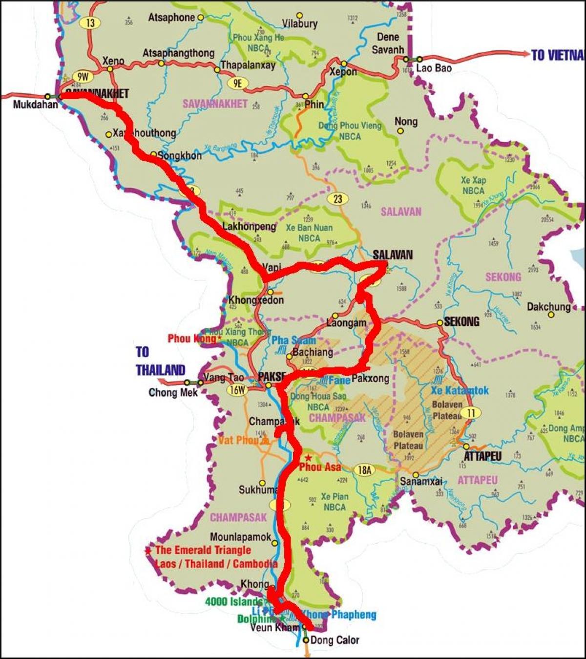 ਨਕਸ਼ਾ ਦੇ savannakhet ਲਾਓਸ