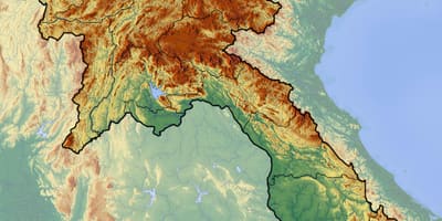 ਨਕਸ਼ਾ ਲਾਓਸ ਦੇ topographic