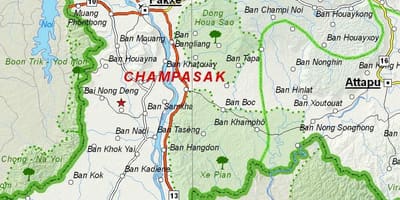 ਨਕਸ਼ਾ ਦੇ champasak ਲਾਓਸ