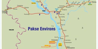 ਨਕਸ਼ਾ ਦੇ pakse ਲਾਓਸ